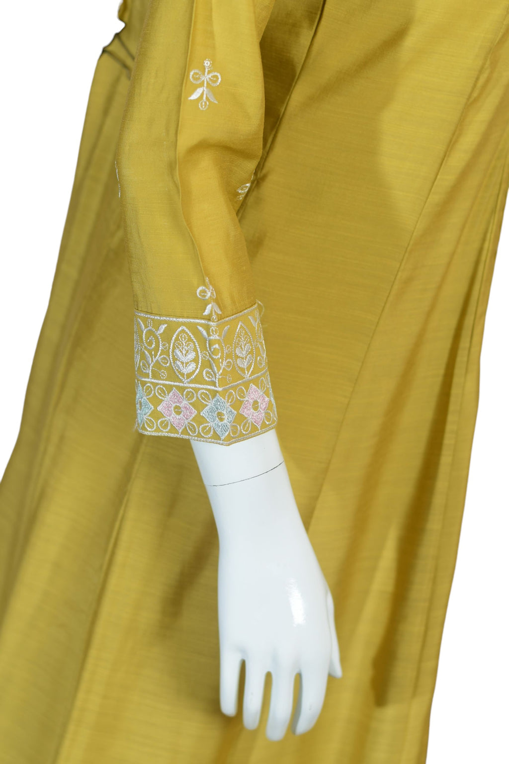 Elegant Mustard Yellow Cotton Embroidered 3-Piece Suit Set with Dupatta – Festive & Everyday Wear