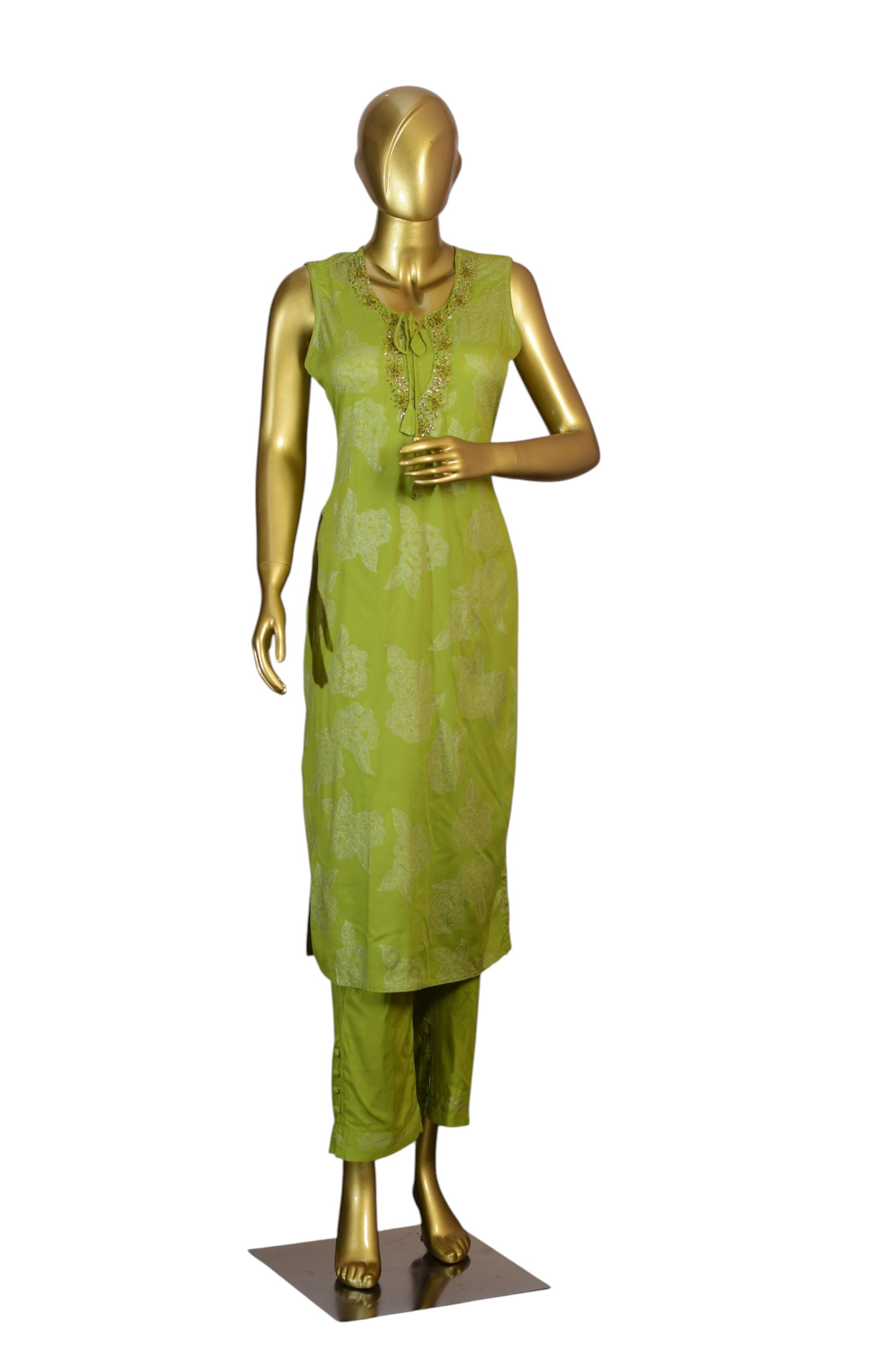 Green Embroidered Kurti Set with Matching Dupatta – Elegant Traditional Indian Ethnic Wear for Weddings, Festive Celebrations, Parties, and Cultural Events