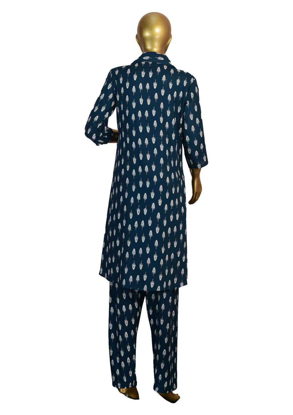 Blue Printed Co-ord Set with Kurta & Straight Pants – Women’s Ethnic & Casual Wear