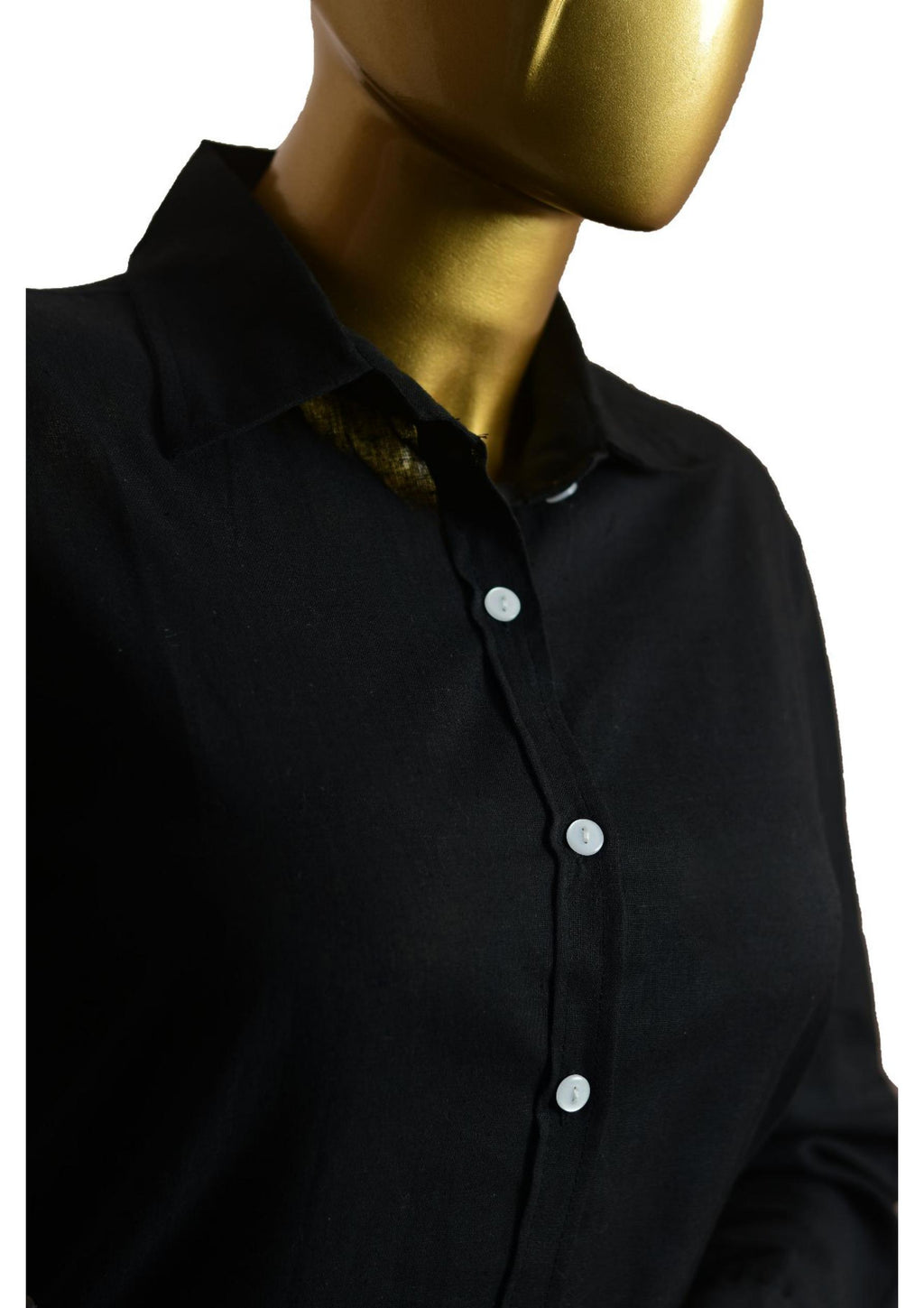 Black Khadi Cotton Co-ord Set for Women – Thread Embroidered Shirt & Pants Ethnic Fusion Wear