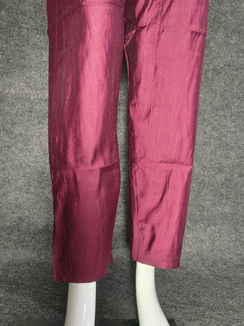 Maroon Vatican Short Co-Ord Set with Thread Embroidery