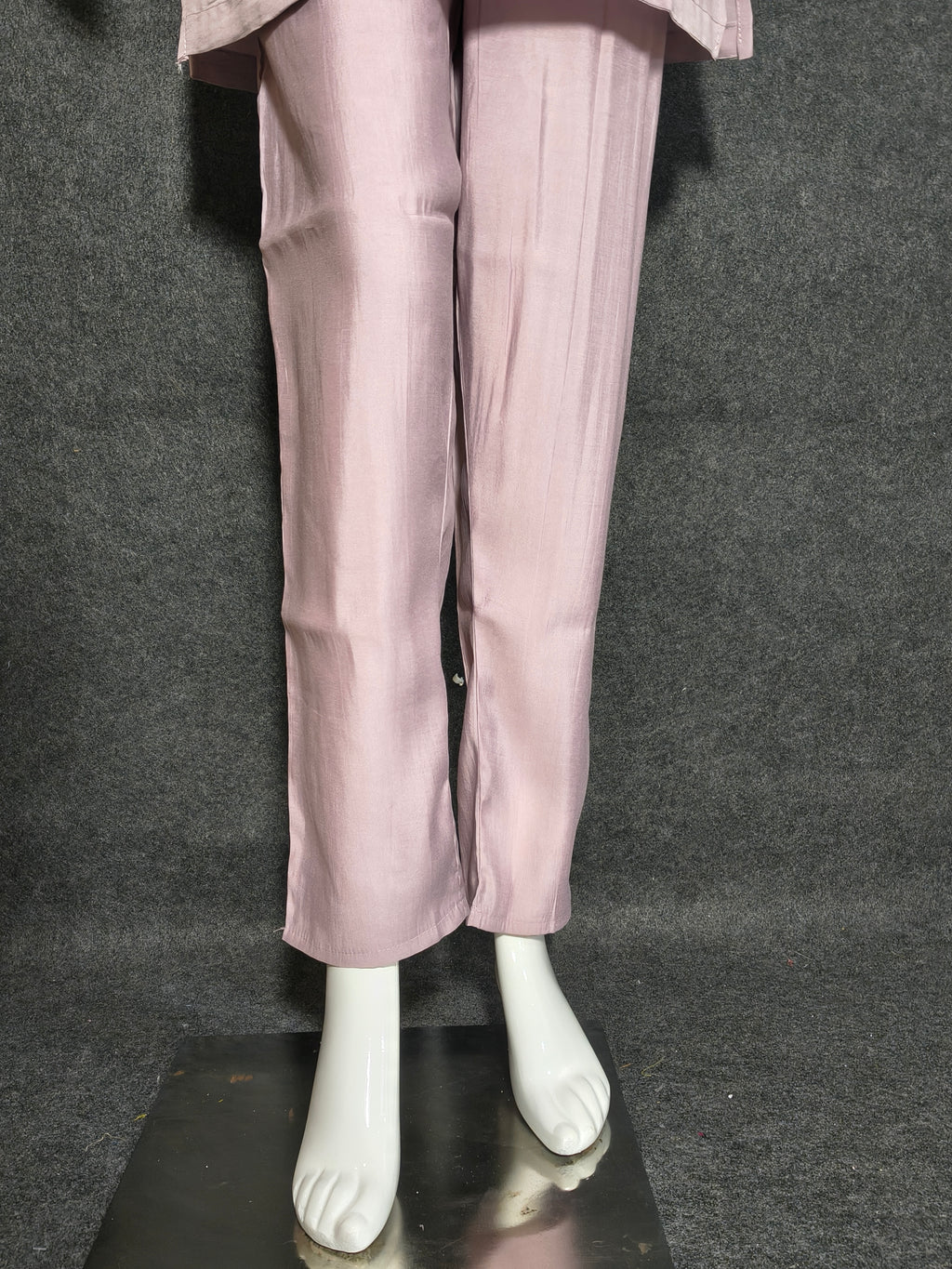 Lavender Silk Co-ord Set with Pure Embroidery Work