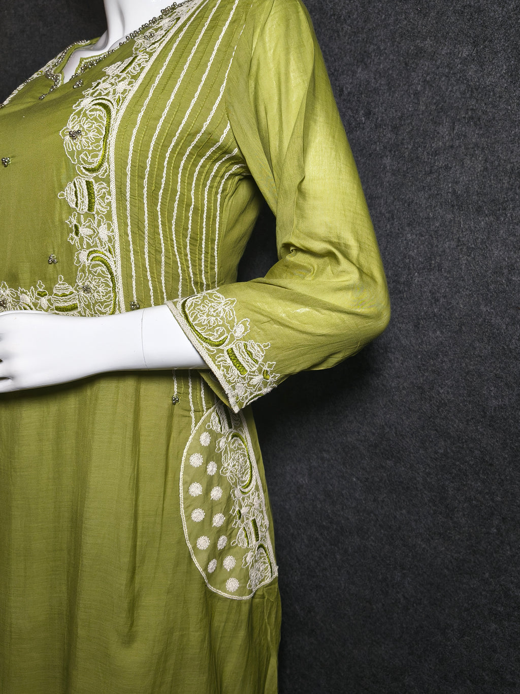 Olive Green Embroidered Salwar Kameez Set for Women – Traditional Ethnic Wear with Dupatta Elegant Festive Outfit