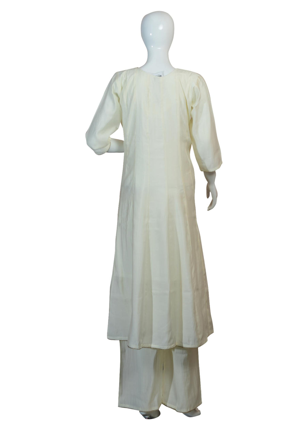 Elegant Cream Anarkali Suit with Floral Printed Dupatta and Intricate Embroidery – Festive & Wedding Wear